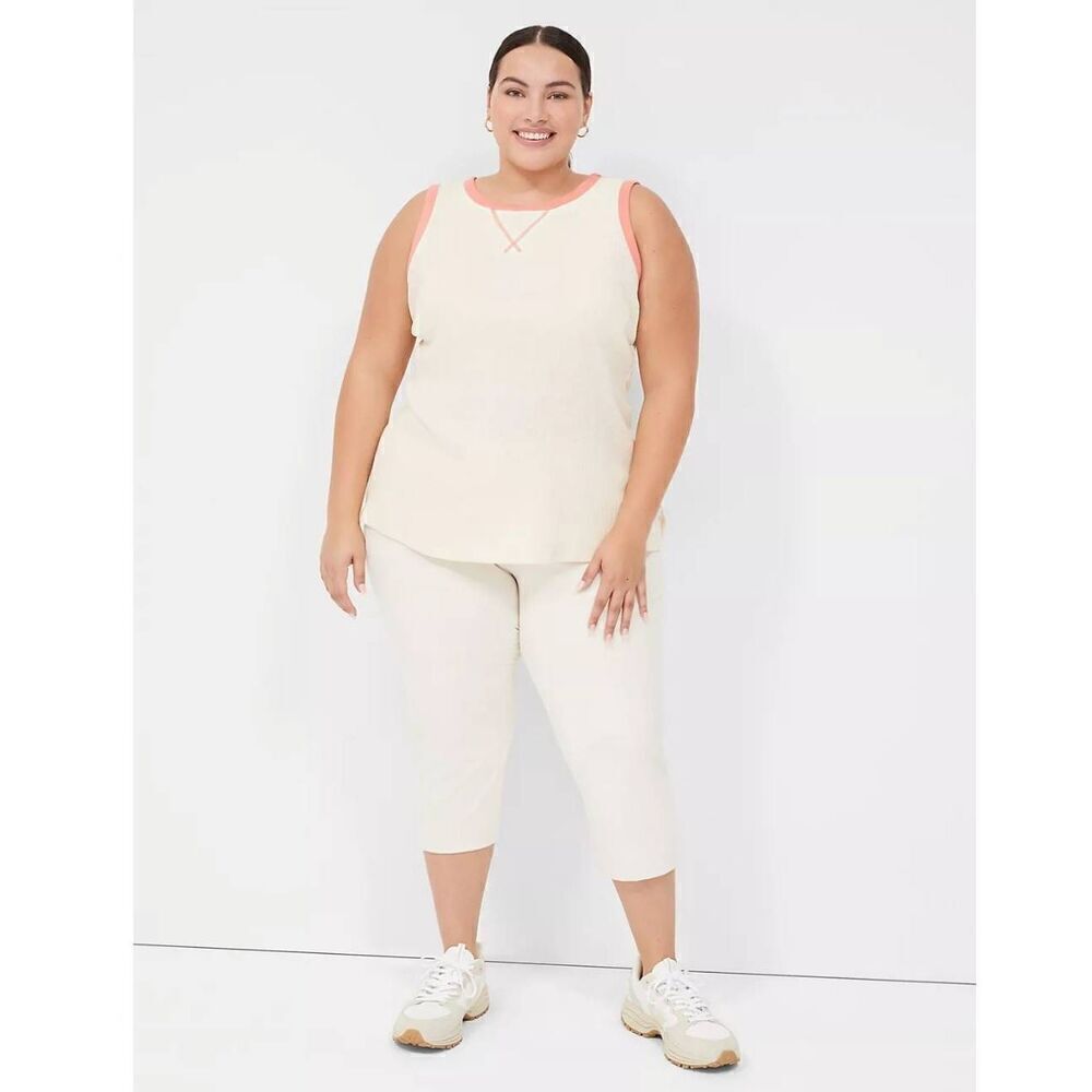 LIVI Lane Bryant Athletic Pants Womens 26/28 4X Plus Knit Capri‎ Trouser Workout